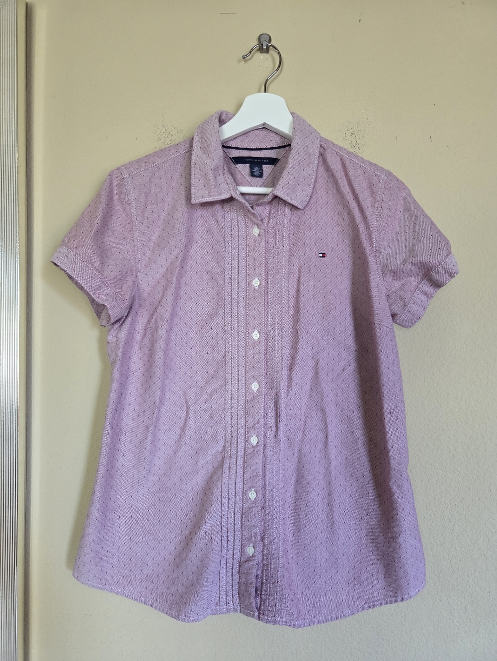 Tommy Hilfiger Pink Eyelet Button-Up Shirt